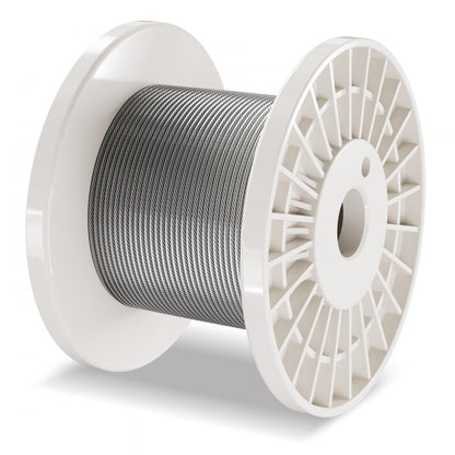 VEVOR T304 Stainless Steel Cable 3.18mm 7x7 Steel Wire Rope 30.5m Cable Railing