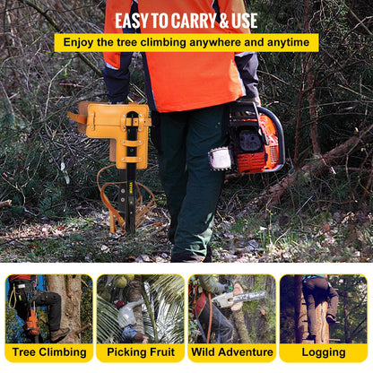 VEVOR Tree Climbing Spikes, 1 Pair Alloy Steel Pole Climbing Spurs, with Adjustable