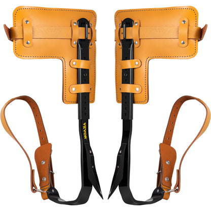 VEVOR Tree Climbing Spikes, 1 Pair Alloy Steel Pole Climbing Spurs, with Adjustable