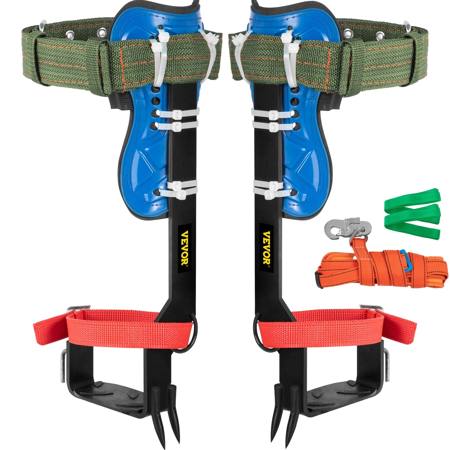 VEVOR Tree Climbing Spike Set Pole Climbing Spurs W/ Security Belt & Foot Strap