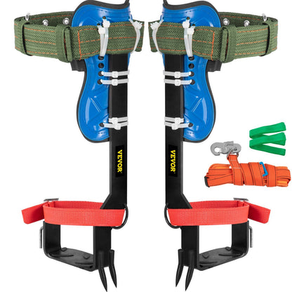 Tree and Pole Climbing Spurs Set with Safety Belt and Foot Strap