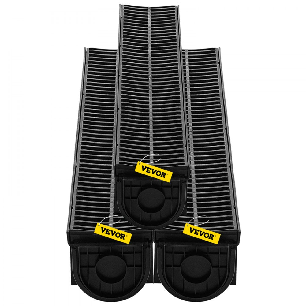 VEVOR Drainage Trench Driveway Channel Drain Kit Plastic Grate-5.8