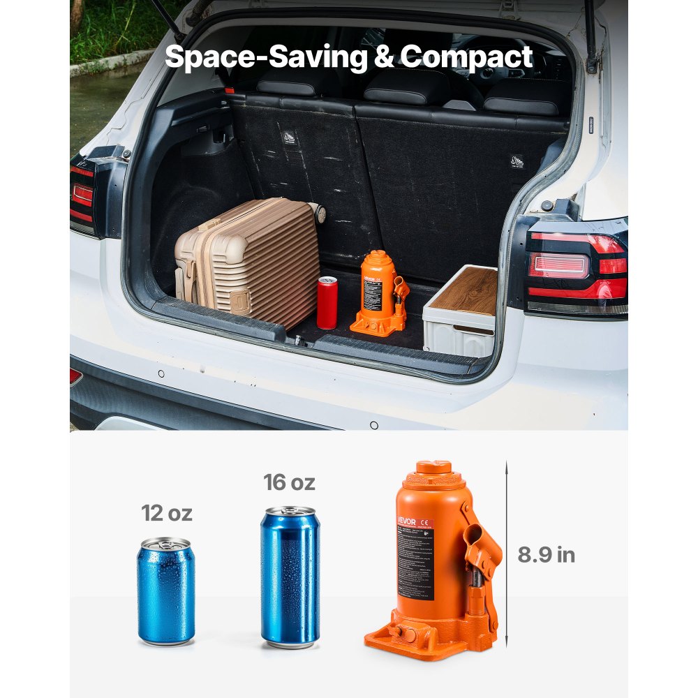 Hydraulic Bottle Jack High Lift Jack 20 Ton (44092 lbs) Car Auto Repair