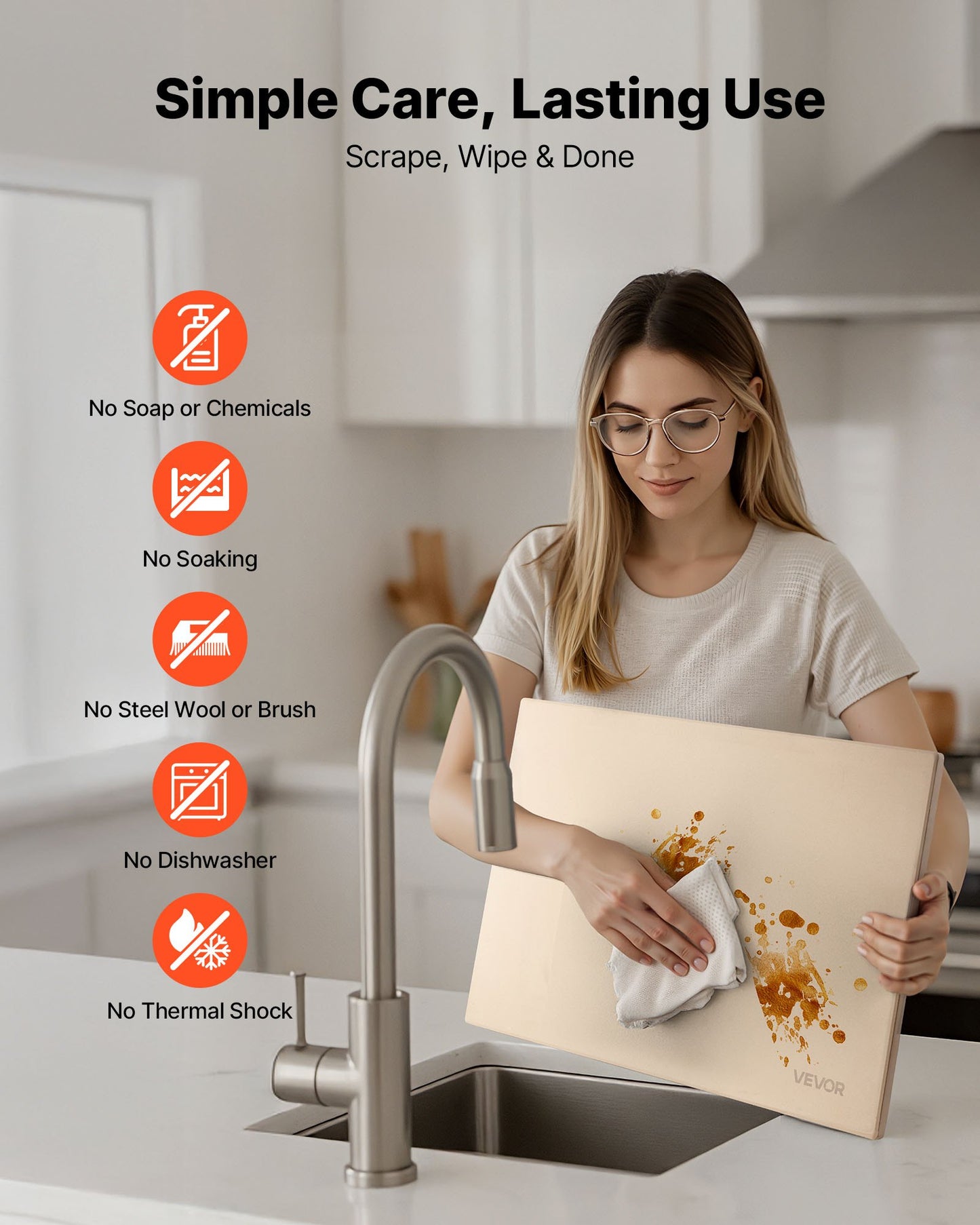 Pizza Stone, 508 x 355 mm Rectangular Cordierite Pizza Stone, Extra Large Baking-Stone with PP Scraper, 17 mm Thick Heat-Resistant Cordierite, for Oven, Baking Bread & Pizzas, BBQ Grilling