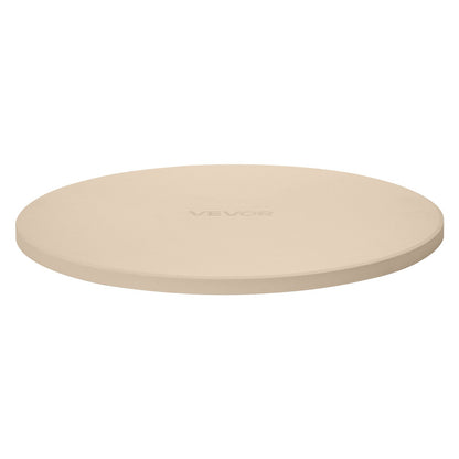 Pizza Stone, 381 mm Round Cordierite Pizza Stone, Extra Large Baking-Stone with Aluminum Peel, 17 mm Thickness Heat-Resistant Cooking Cordierite, for Kitchen Oven, Baking Pizzas, BBQ Grilling