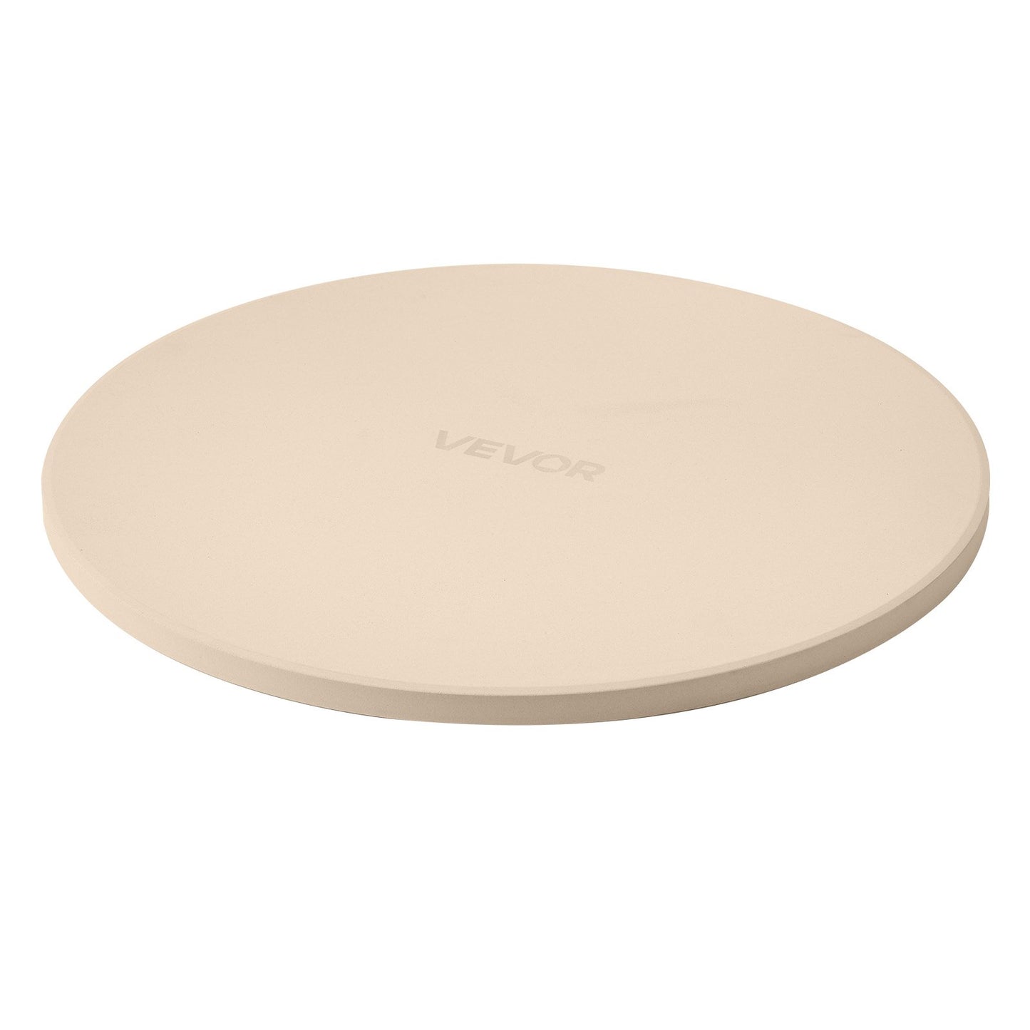 Pizza Stone, 381 mm Round Cordierite Pizza Stone, Extra Large Baking-Stone with Aluminum Peel, 17 mm Thickness Heat-Resistant Cooking Cordierite, for Kitchen Oven, Baking Pizzas, BBQ Grilling