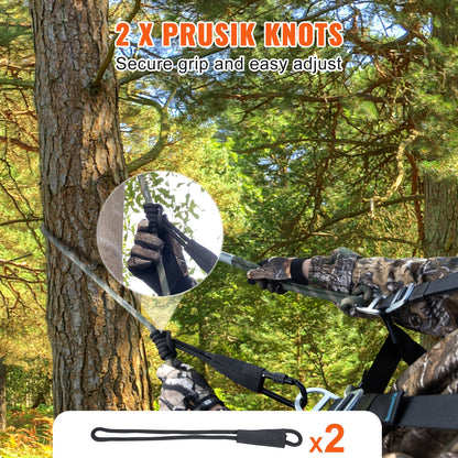 VEVOR Tree Stand Safety Rope 30 ft/91.44 m Treestand Lifeline Rope 0.6'' 30KN