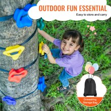 VEVOR Ninja Tree Climbing Kit 20 Tree Climbing Holds 6 Ratchet Straps Outdoor