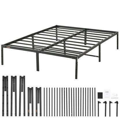 Full Size Metal Bed Frame with 0.35m Platform, 680kg Capacity, Easy Assembly