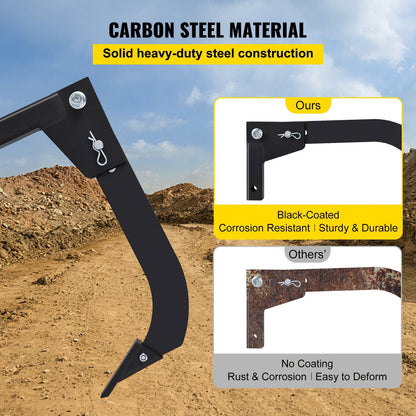 Hitch-Mounted Ripper Scraper, 46cm Shank, 5cm Receiver, Heavy-Duty Steel