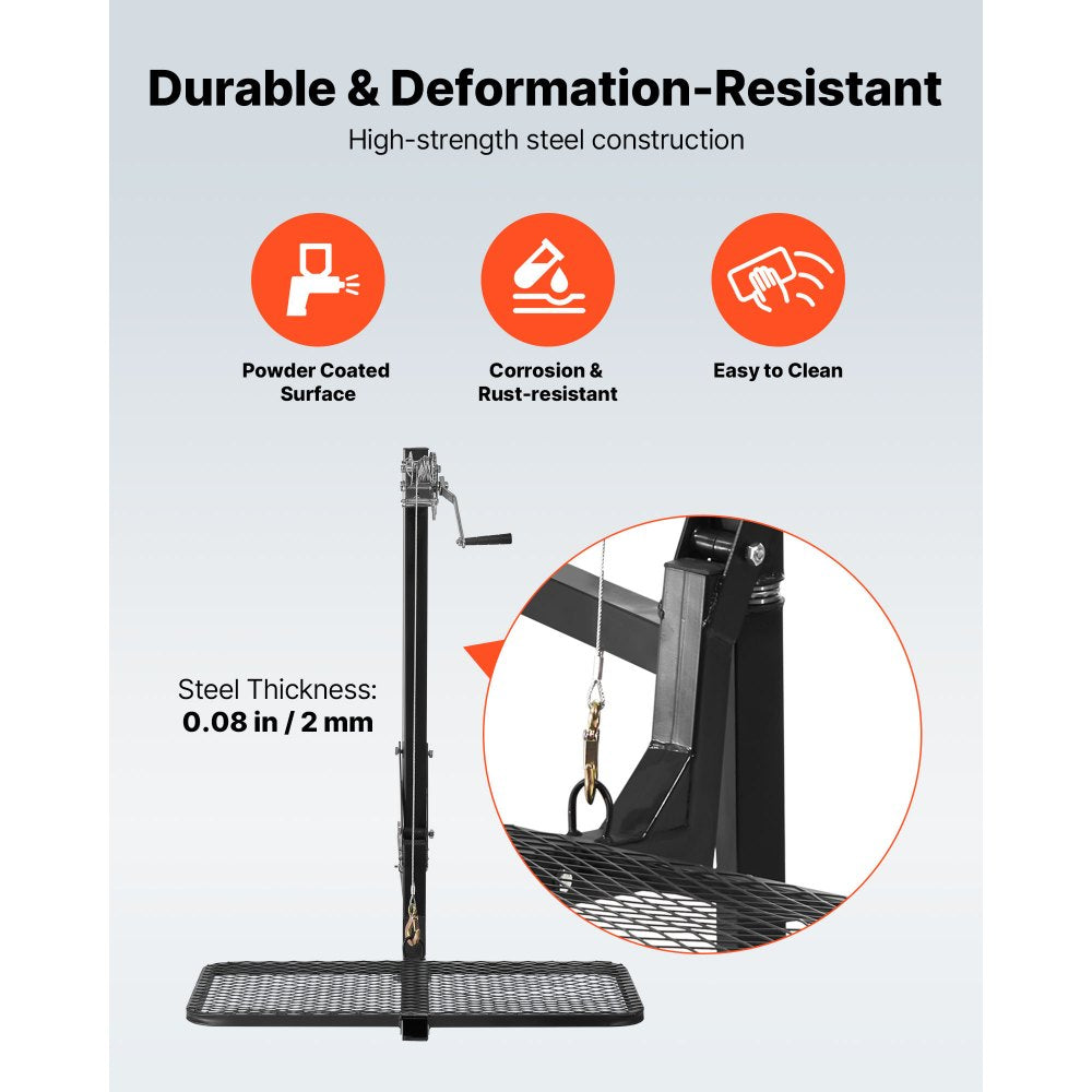 Hitch Deer Hoist with Lifting System Platform 300 lb Game Hoist Winch Lift