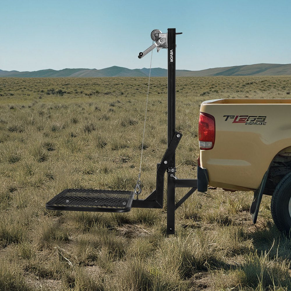 Hitch Deer Hoist with Lifting System Platform 300 lb Game Hoist Winch Lift