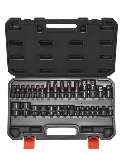 Torx Bit Socket and External Torx Socket Set 31-Piece T8-T70 and E4-E24 Steel