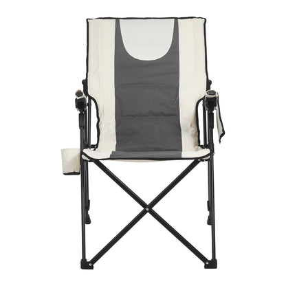 Folding Camping Chair, 3 Reclining Positions, Outdoor High Back Camping Chair, 260lbs Weight Capacity, Full Padded Beach Chairs with Armrest & Headrest, Portable Lawn Chairs for Sports Travel