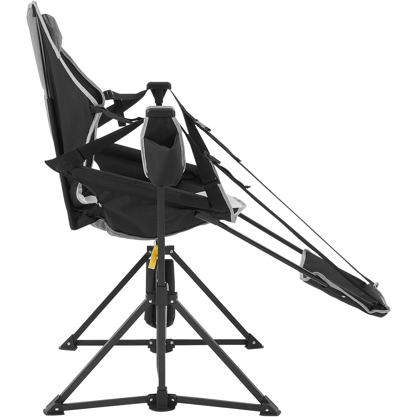 Reclining Camping Chair, 136 kg Load Camping Hammock Chair, Rocking Lounge Folding Chair with Footrest, Storage Bag, Headrest & Adjustable Backrest, for Camping and Other Outdoor Activities