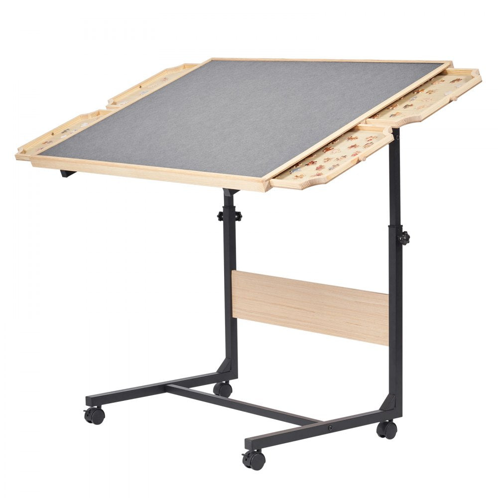 VEVOR 1500 Piece Puzzle Board with Leg Adjustable Portable Wooden Jigsaw 86x63cm