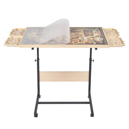 VEVOR 1500 Piece Puzzle Board with Leg Adjustable Portable Wooden Jigsaw 86x63cm