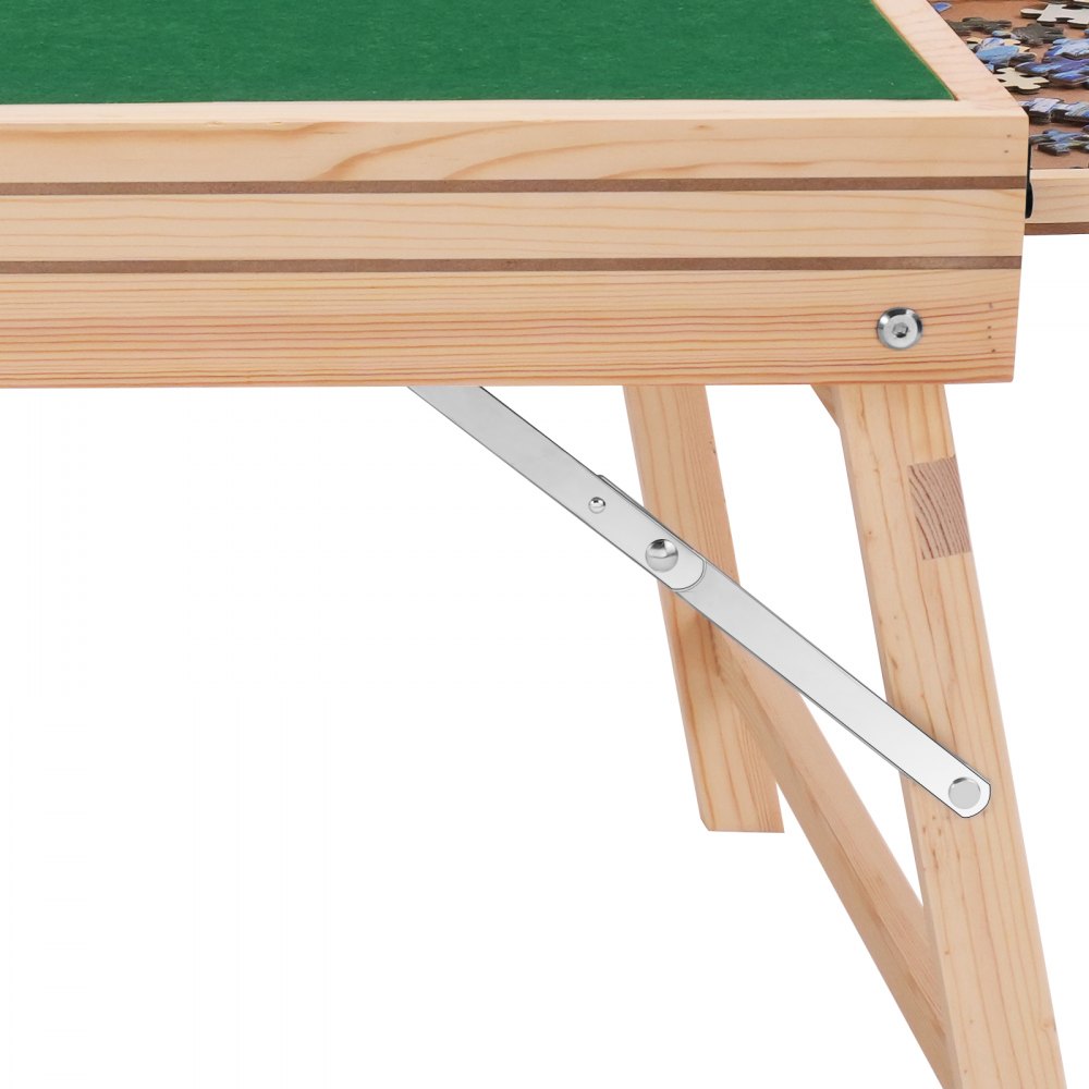 1500 Piece Puzzle Table with Folding Legs, 4 Drawers and Cover, Wooden Jigsaw Puzzle Plateau, Adjustable 3-Tilting-Angle