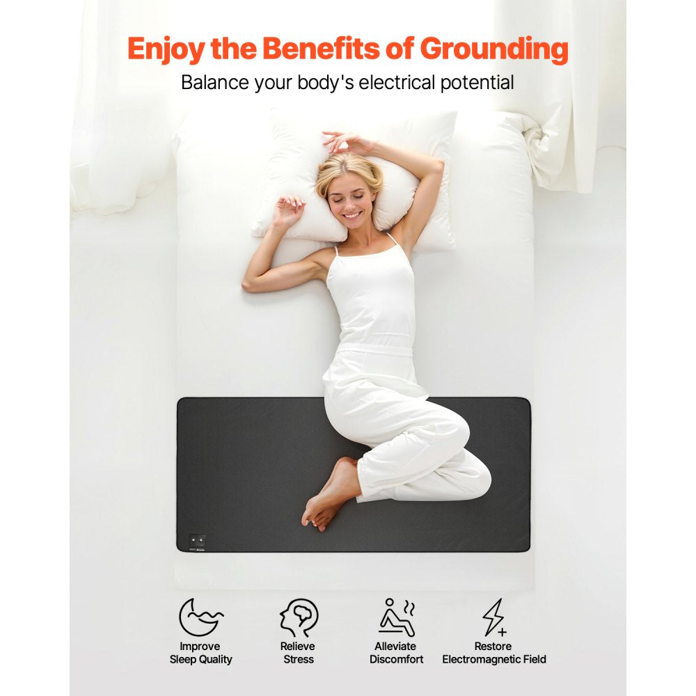 VEVOR Grounding Mat 680 x 1520 mm Earthing Mat with Cord for Sleep Energy