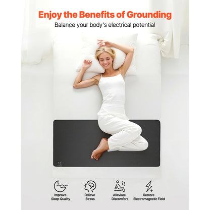 VEVOR Grounding Mat 680 x 1520 mm Earthing Mat with Cord for Sleep Energy