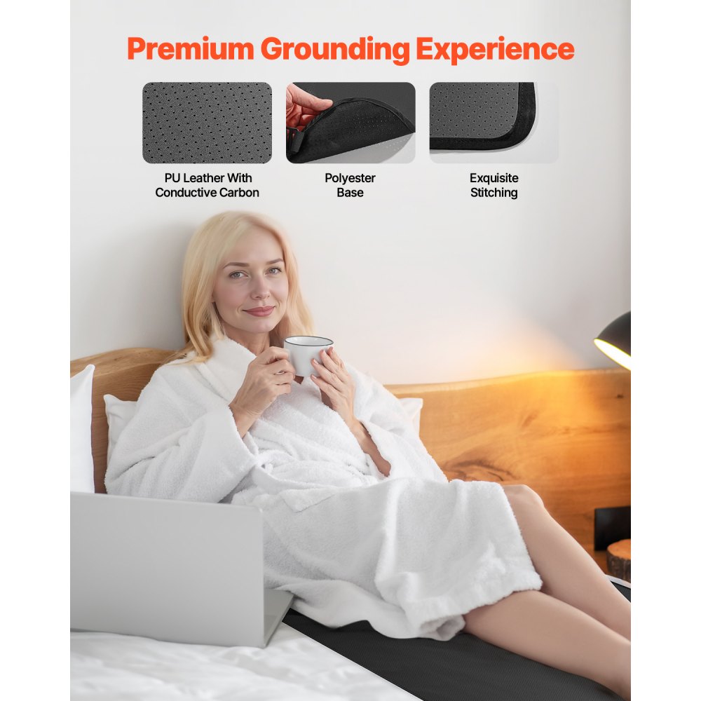 VEVOR Grounding Mat 680 x 1980 mm Earthing Mat with Cord for Sleep Energy