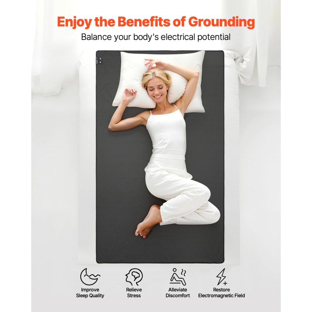 VEVOR Grounding Mat 1380 x 1980 mm Earthing Mat with Cord for Sleep Energy