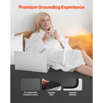 VEVOR Grounding Mat 1380 x 1980 mm Earthing Mat with Cord for Sleep Energy