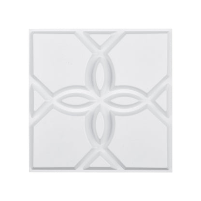 VEVOR 3D Wall Panels 33-Pack 30 x 30 cm PVC 2.97 m² Coverage Floral Matte White