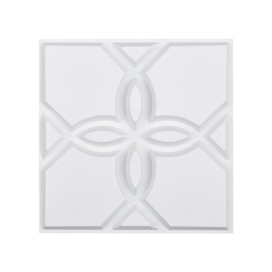 VEVOR 3D Wall Panels 33-Pack 30 x 30 cm PVC 2.97 m² Coverage Floral Matte White