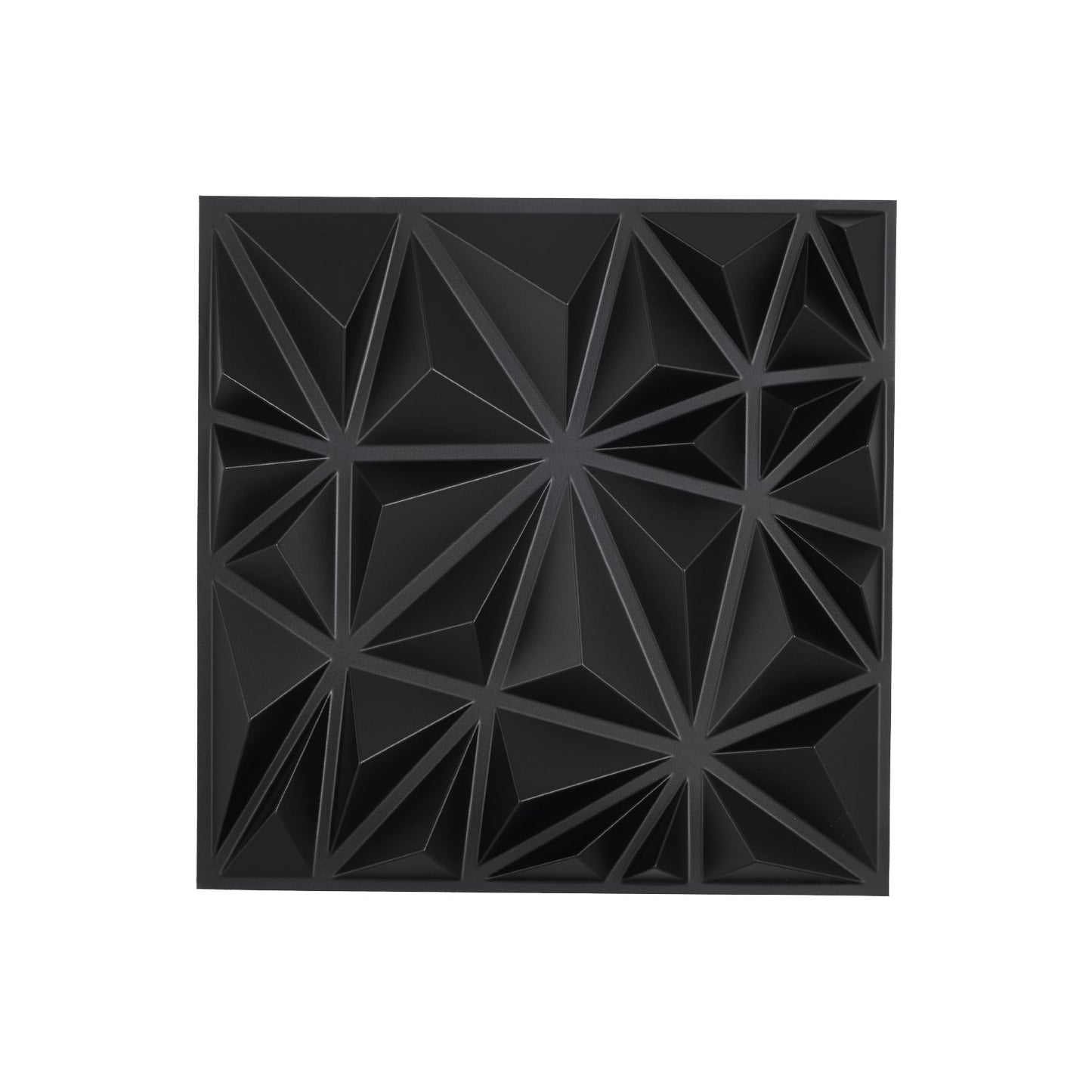 VEVOR 3D Wall Panels 33-Pack 30x30 cm PVC 2.97 m² Coverage Diamond Matte Black