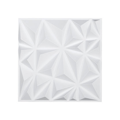 VEVOR 3D Wall Panels 33-Pack 30x30 cm PVC 2.97 m² Coverage Diamond Matte White