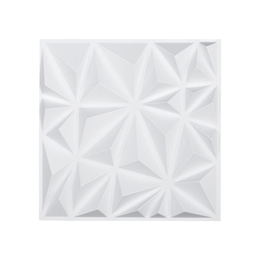 VEVOR 3D Wall Panels 33-Pack 30x30 cm PVC 2.97 m² Coverage Diamond Matte White
