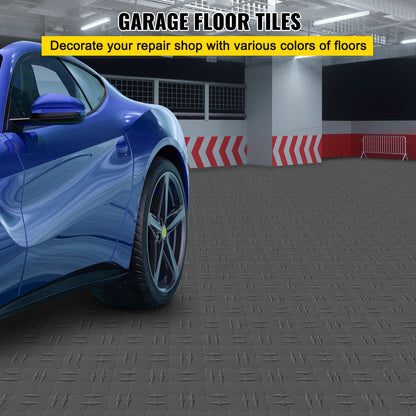 Graphite Grey Interlocking Garage Floor Tiles, 25 Pack, 30.5 x 30.5 cm, 25 Ton Capacity
