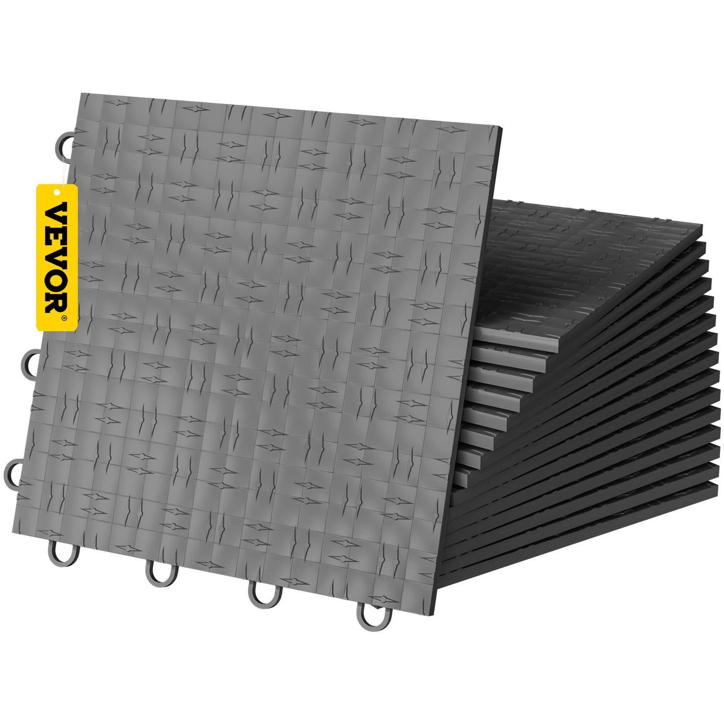 VEVOR Garage Tiles Interlocking, 12\'\' x 12\'\', 25 pcs, Graphite Grey Garage Floor