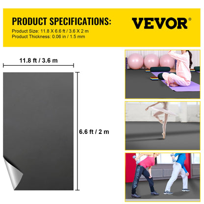 Dance Kit Floor Dance Floor Roll 2 x 3.6 m Non-Slide PVC for Ballet Style