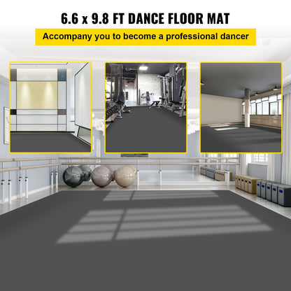 VEVOR DanceKit Floor Dance Floor Roll 2x 3 mNon-Slide PVC for Ballet Style