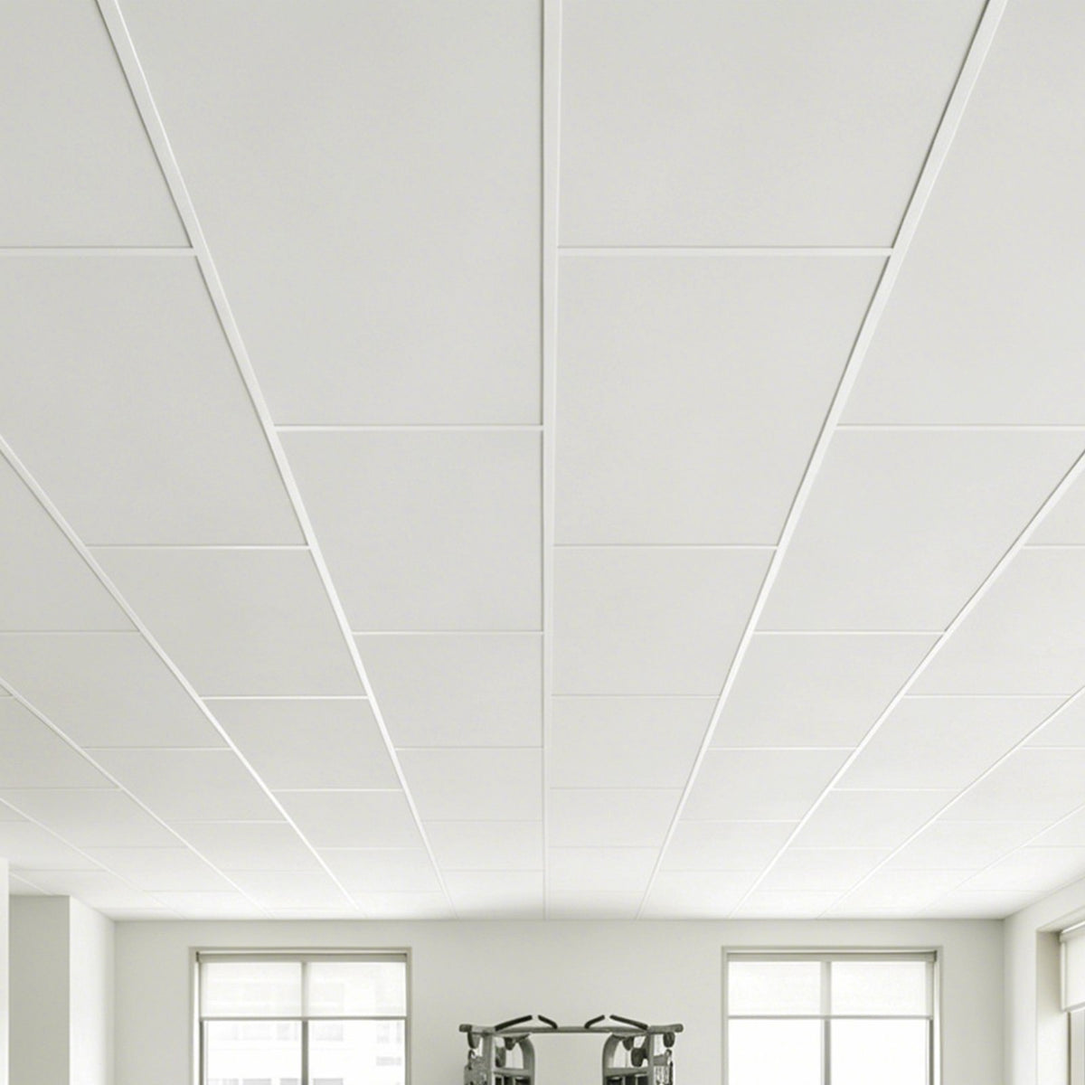 605x1210mm PVC Ceiling Tiles 10-Pack Drop Ceiling Panels White, PVC Foam Board, Grid Fit, Water-Resistant, Flexible Cut, Easy to Clean, Modern Decorative for Home,Office,Kitchen,Living Room