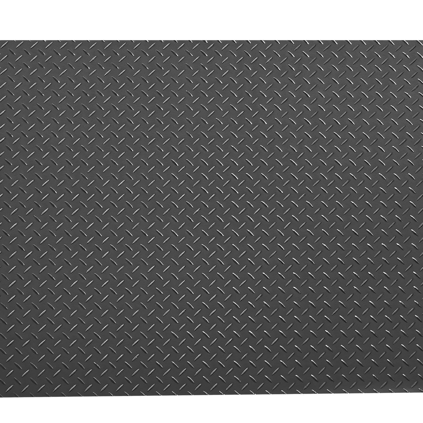 Garage Floor Roll, 1.2 x 2.13 m Garage Flooring Mat, 2.2 mm Thickened PVC Diamond Plate Floor Protector Mat with Double-sided Tape, Non-Slip, Easy to Clean for Warehouse, Gyms, Trailer, Black