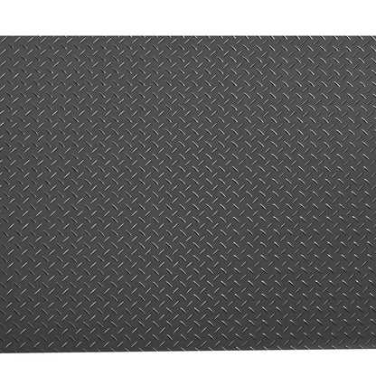 Garage Floor Roll, 1.2 x 2.13 m Garage Flooring Mat, 2.2 mm Thickened PVC Diamond Plate Floor Protector Mat with Double-sided Tape, Non-Slip, Easy to Clean for Warehouse, Gyms, Trailer, Black