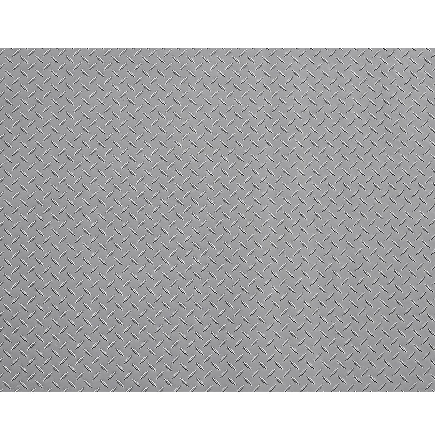 Garage Floor Roll, 2.28 x 5.2 m Garage Flooring Mat, 2.2 mm Thickened PVC Diamond Plate Floor Protector Mat with Double-sided Tape, Non-Slip, Easy to Clean for Warehouse, Gyms, Silver Gray
