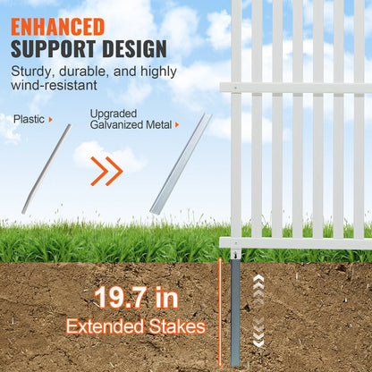 Vinyl Privacy Fence Panels 1.22m x 1.22m for AC, Trash & Pool Equipment