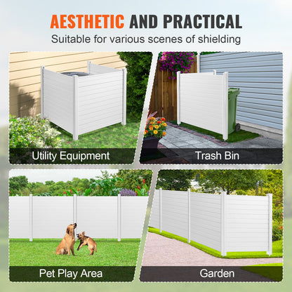 VEVOR Outdoor Privacy Screens, 50" W x 50" H Air Conditioner Fence, Pool Equipment