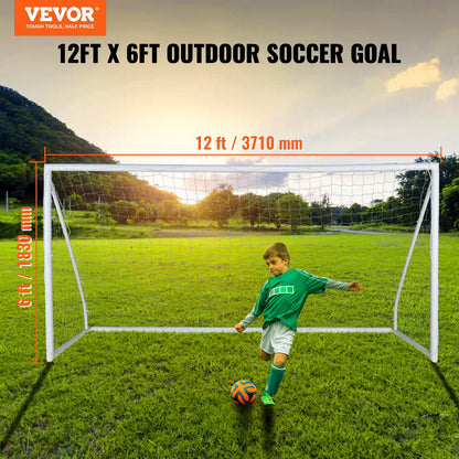 Portable Soccer Goal, 3.7x1.8M Soccer Net, Adults Kids Backyard Soccer Net, Large Practice Soccer Net, Youth Training Soccer Goal Set, All-Weather Outdoor Soccer Goals with Carry Bag, 1 Pack