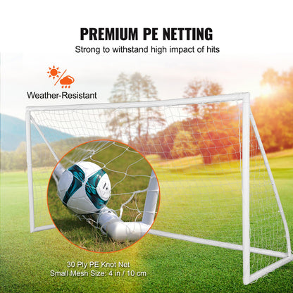 Portable Soccer Goal, 3.7x1.8M Soccer Net, Adults Kids Backyard Soccer Net, Large Practice Soccer Net, Youth Training Soccer Goal Set, All-Weather Outdoor Soccer Goals with Carry Bag, 1 Pack