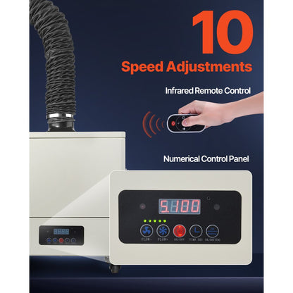 VEVOR Solder Fume Extractor 459 m³/h 280W Brushless Motor with 10 Levels Speed