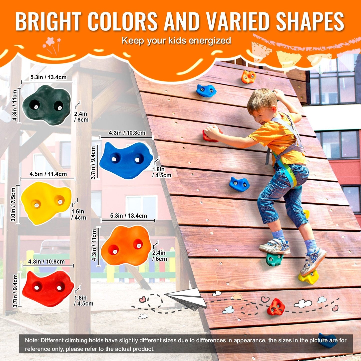25-Piece Durable Climbing Wall Holds for Indoor/Outdoor Use, 200 kg Capacity