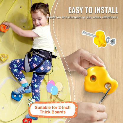 25-Piece Durable Climbing Wall Holds for Indoor/Outdoor Use, 200 kg Capacity