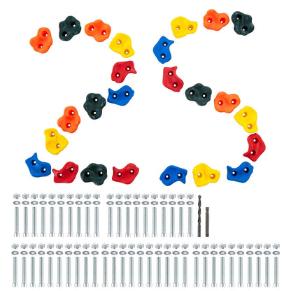 25-Piece Durable Climbing Wall Holds for Indoor/Outdoor Use, 200 kg Capacity