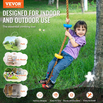 32-Piece Rock Climbing Set with Colorful Rope, 104 kg Load Capacity
