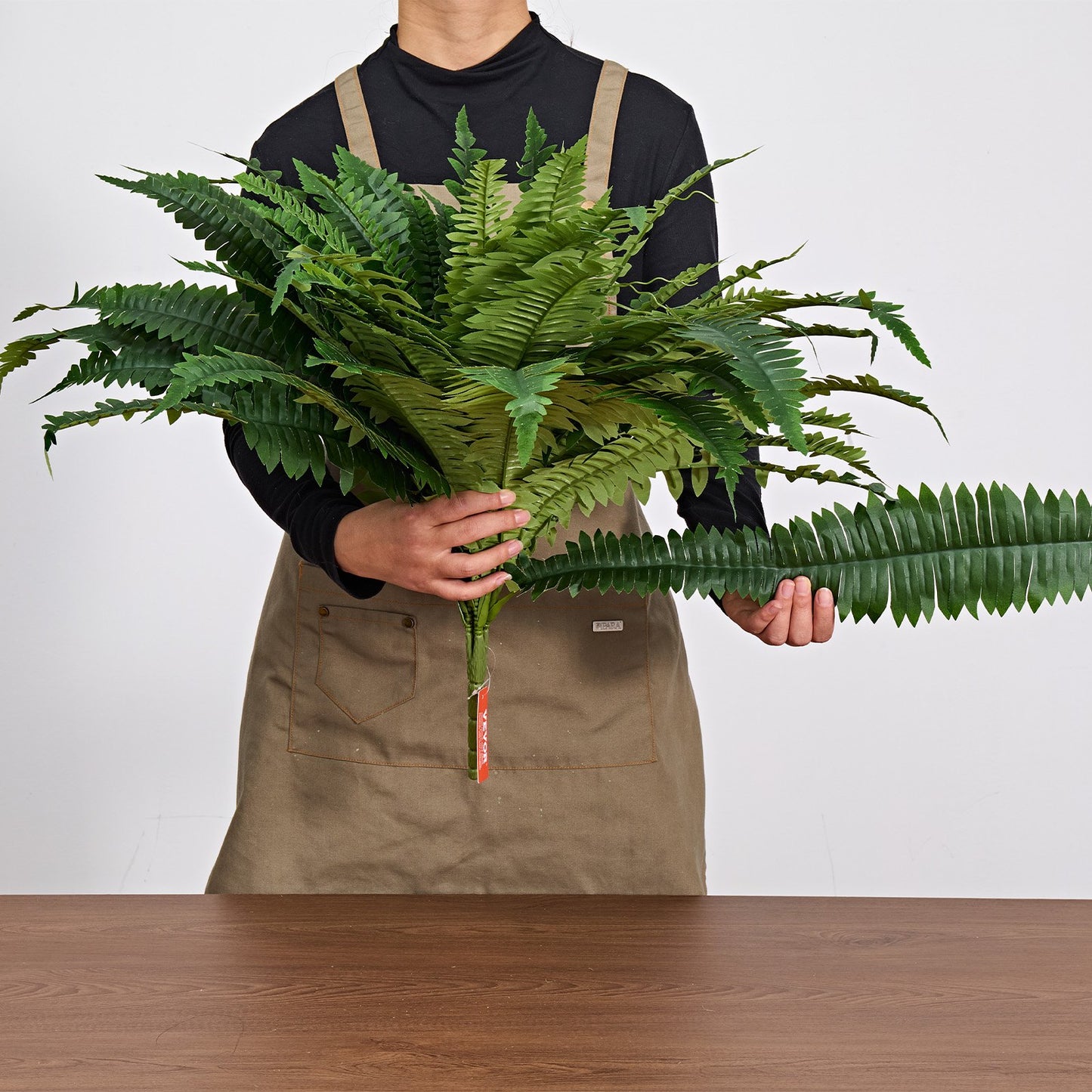 Artificial Ferns, 1219 mm Fake Boston Fern Bush Plant with 67 Fronds, Faux Greenery for Indoor/Outdoor Decor, Silk & LDPE, Suitable for Home Porch Garden Office Living Room Planter, Set of 2